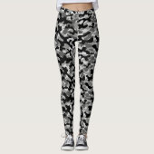 Leggings Camouflage noir et gris (Devant)