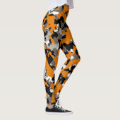 Leggings Camouflage noir gris orange Tan (Droite)
