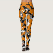 Leggings Camouflage noir gris orange Tan (Dos)