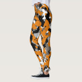 Leggings Camouflage noir gris orange Tan (Gauche)