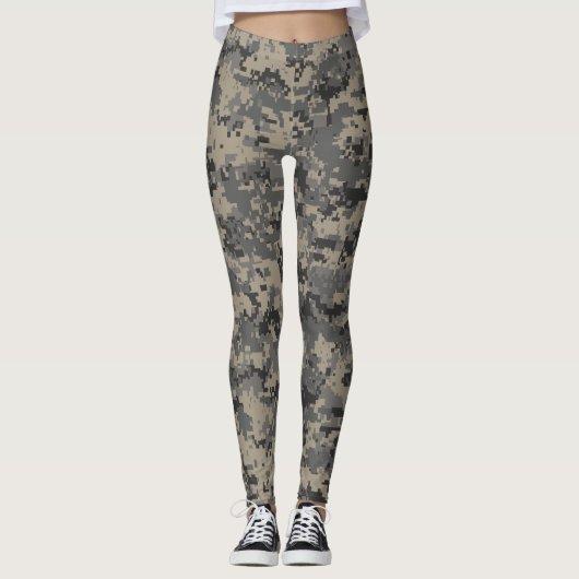 Leggings Camouflage numérique armée pixel photo imprimé (Devant)