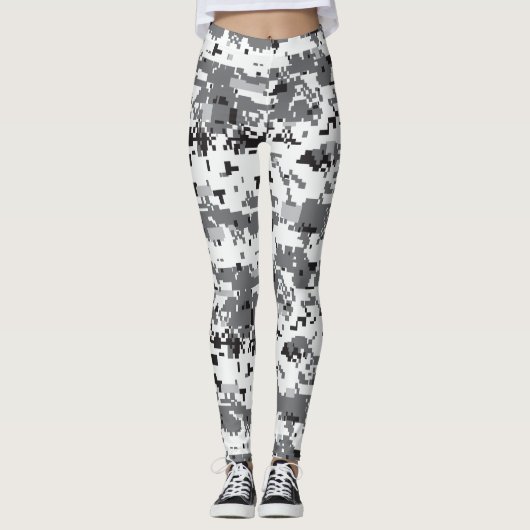 Leggings Camouflage numérique gris (Devant)