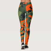 Leggings Camouflage orange et vert, Militaire, Armée (Dos)