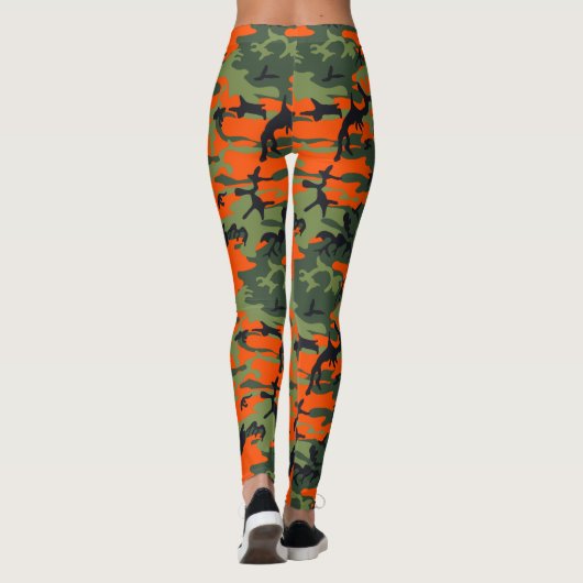 Leggings Camouflage orange, vert, noir (Dos)