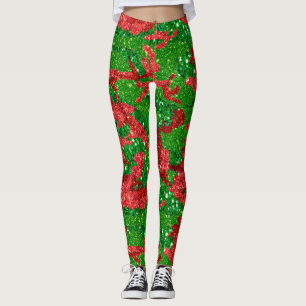 Leggings Camouflage Parties scintillant Haus De Camo Xmas