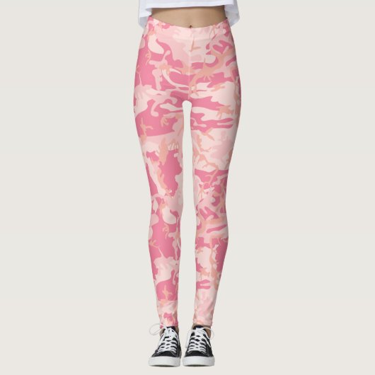 Leggings Camouflage rose. Camo ton (Devant)