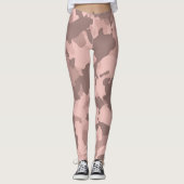 Leggings Camouflage rose en or Camo Motif militaire (Devant)