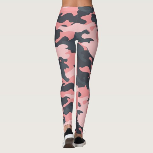 Leggings Camouflage rose : Motif Vintage classique (Dos)