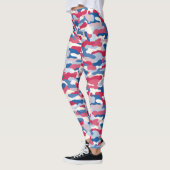Leggings Camouflage rouge blanc et bleu (Gauche)