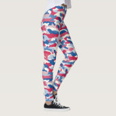 Leggings Camouflage rouge blanc et bleu (Droite)