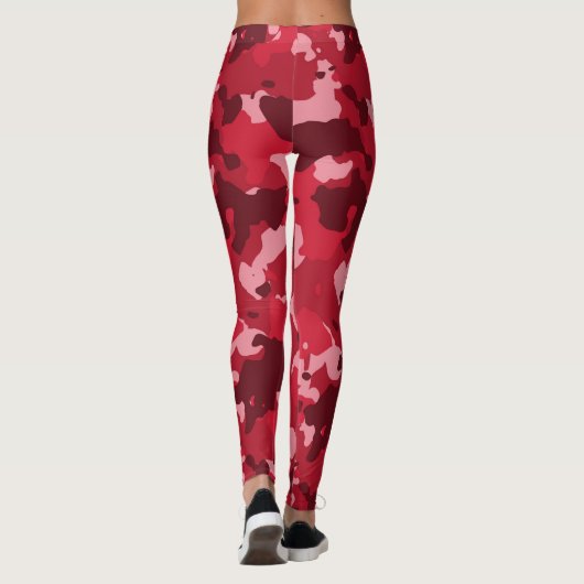 Leggings Camouflage rouge Camo Motif militaire (Dos)