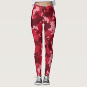 Leggings Camouflage rouge Camo Motif militaire (Devant)