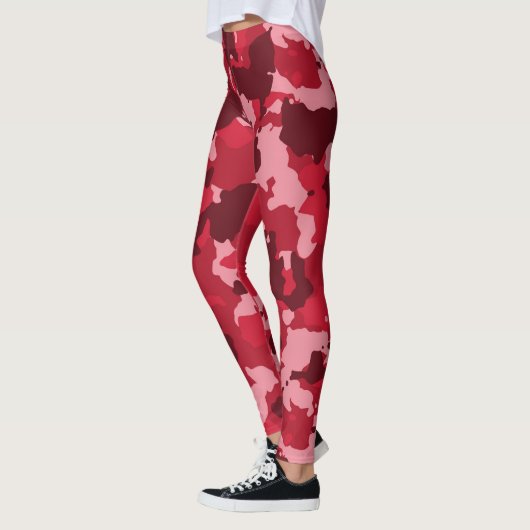 Leggings Camouflage rouge Camo Motif militaire (Gauche)