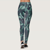 Leggings Camouflage Turquoise et gris tendance (Dos)