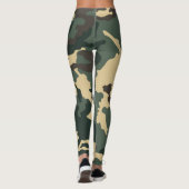 Leggings Camouflage vert (Dos)