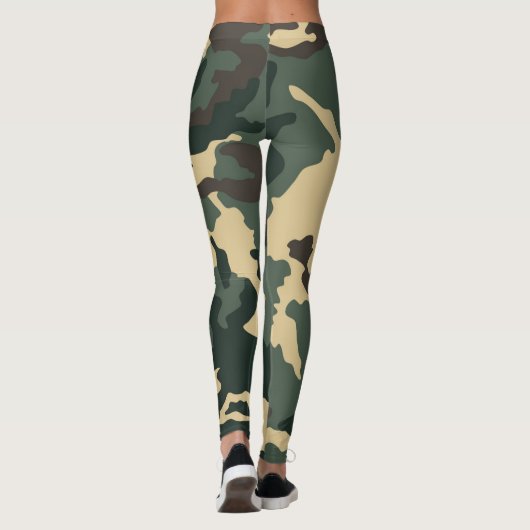 Leggings Camouflage vert (Dos)