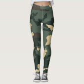 Leggings Camouflage vert (Devant)