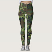 Leggings Camouflage vert (Devant)