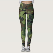 Leggings Camouflage vert (Devant)