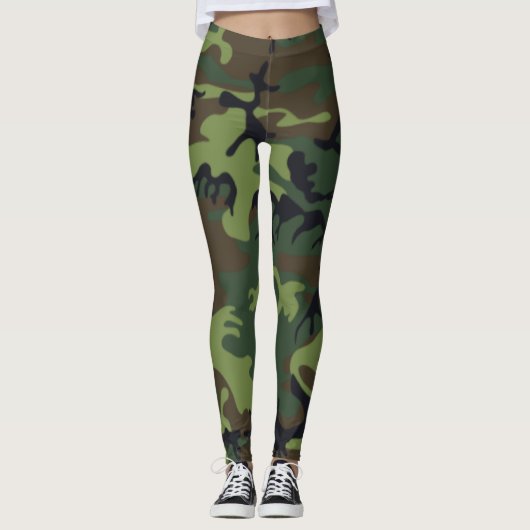 Leggings Camouflage vert (Devant)