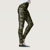 Leggings camouflage vert avec logo blanc B&BE (Droite)
