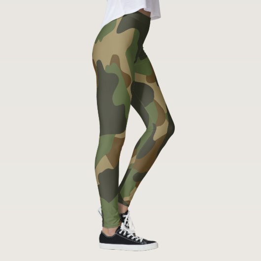 Leggings Camouflage vert Brown kaki de nature militaire (Droite)
