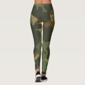 Leggings Camouflage vert Brown kaki de nature militaire (Dos)