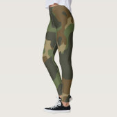 Leggings Camouflage vert Brown kaki de nature militaire (Gauche)