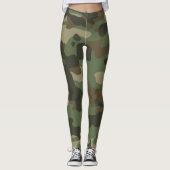 Leggings Camouflage Vert Camo Motif de l'armée (Devant)