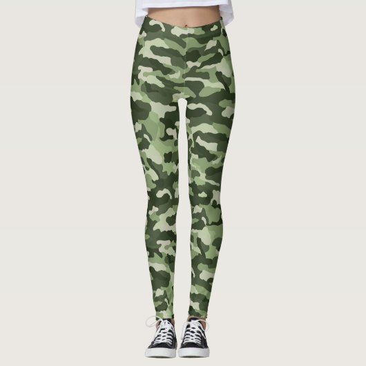 Leggings Camouflage vert forestier (Devant)