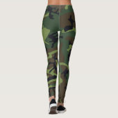 Leggings camouflage vert militaire pour femmes (Dos)