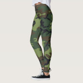 Leggings camouflage vert militaire pour femmes (Gauche)