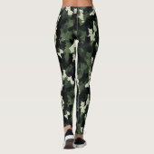 Leggings Camouflage vert Motif Chat (Dos)