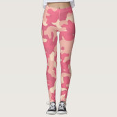 Leggings camouflages roses personnalisés (Devant)