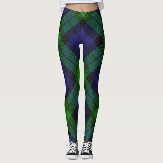 Leggings Campbell Clan Tartan Plaid Black Watch (Devant)
