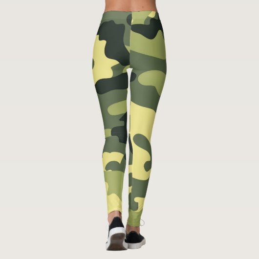 Leggings Camping Chasse Camouflage vert (Dos)