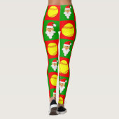 Leggings Canapés Red & Green Fastpitch & Noël Père Noël (Dos)