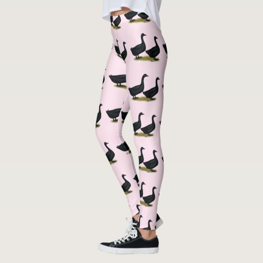 Leggings Canards : Cayugas noirs (Gauche)