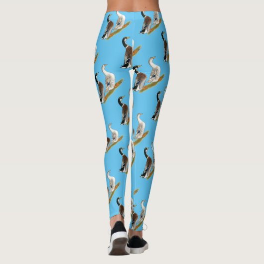 Leggings Canards : Joyeuse Argent (Dos)