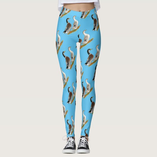 Leggings Canards : Joyeuse Argent (Devant)