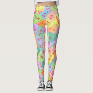 Leggings Candy Hearts Motif - SFW
