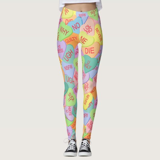 Leggings Candy Hearts Motif - SFW (Devant)