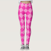 Leggings Candy Pink Faux Patchwork Motif à Customiser (Devant)