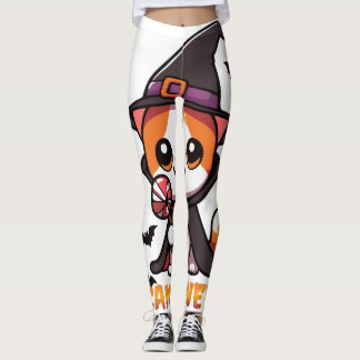 Leggings candyween - chatte sorcière halloween