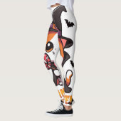 Leggings candyween - chatte sorcière halloween (Gauche)