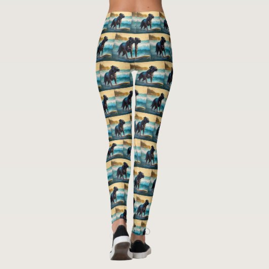 Leggings Cane Corso Beach Surf Peinture (Dos)