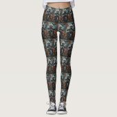 Leggings Cane Corso équitation Moto Halloween Effrayant (Devant)