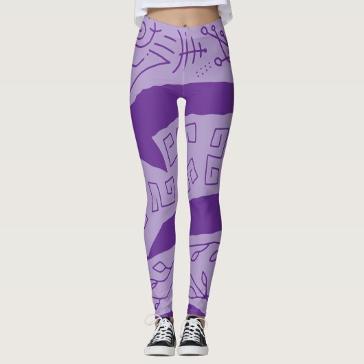 Leggings Canicule violette (Devant)
