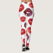 Leggings Canne à lèvres Valentine, Aquarelle Impression tra (Dos)