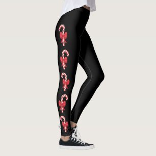 Leggings Canneberges festives sur fond noir